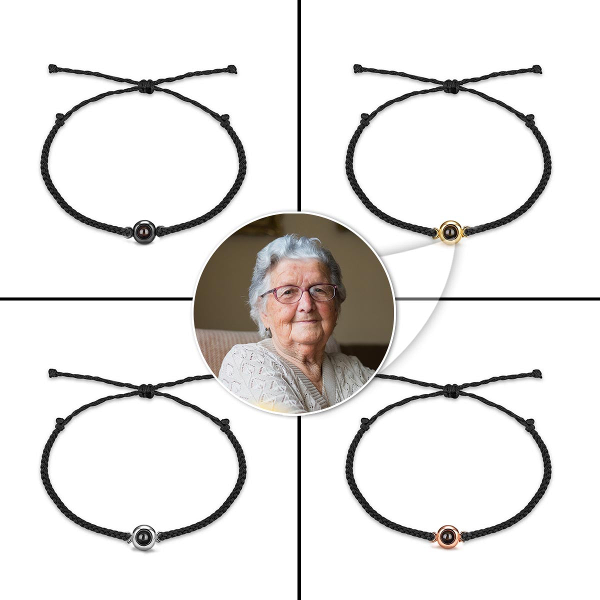 Those We Love Don't Go Away - Memorial gift for loss of - Personalized Projection Bracelet