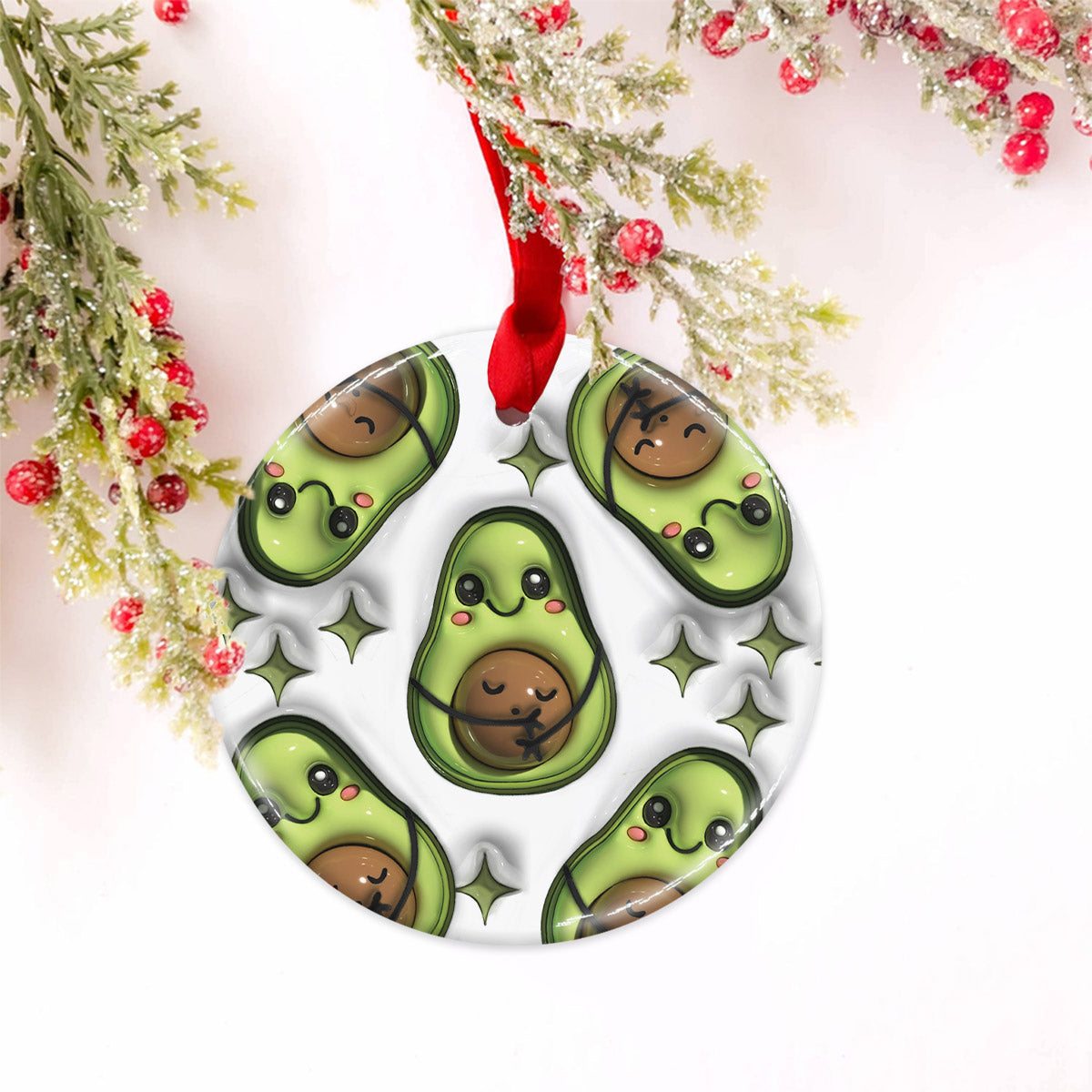 Mamacado - Personalized Pregnancy Ceramic Circle Ornament
