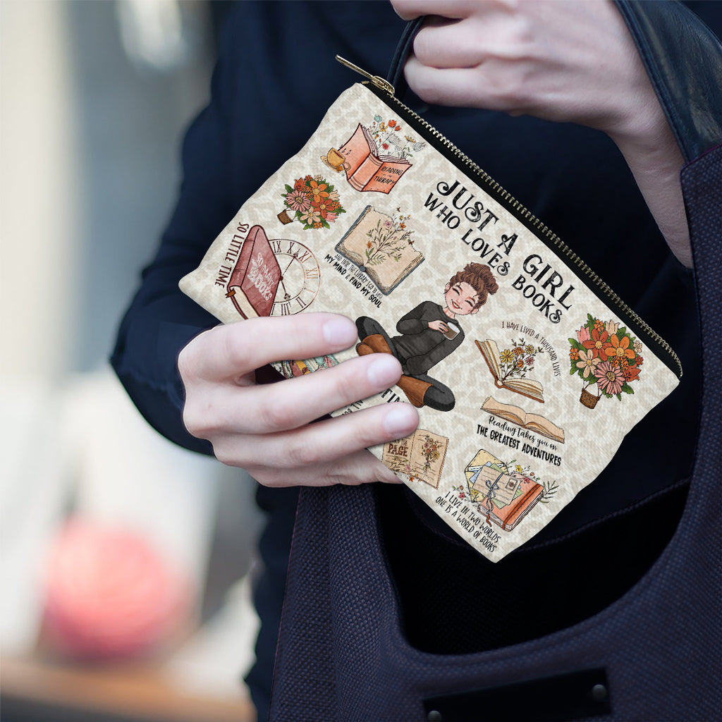 Einfach ein Mädchen, das Bücher liebt – personalisierte Buchtasche