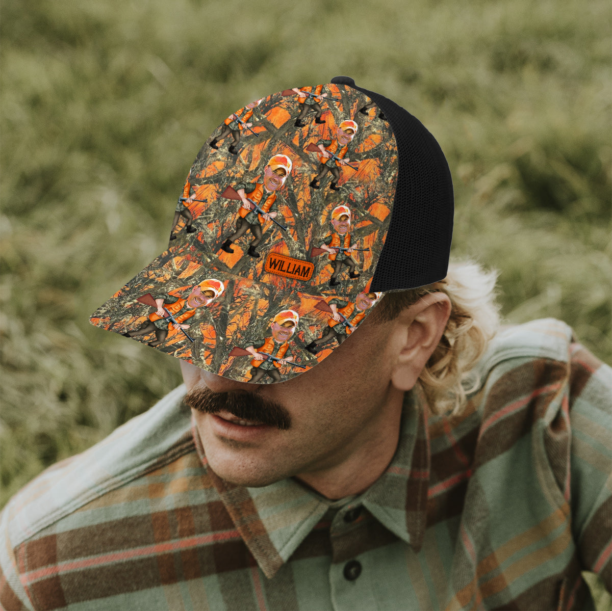 Photo Inserted Hunter - Personalized Hunting Trucker Hat