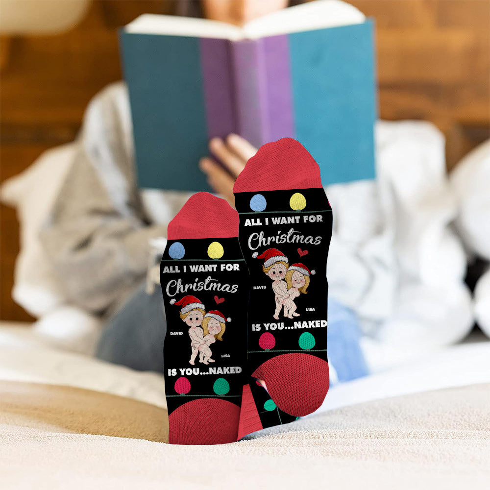 Alles, was ich mir zu Weihnachten wünsche – personalisierte Socken für Paare