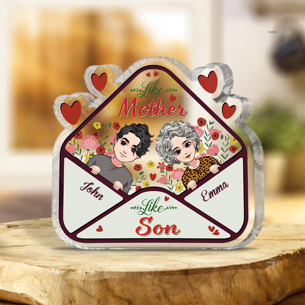 Wie die Mutter – Geschenk für Mama, Tochter, Sohn – Personalisierte Acrylplakette in individueller Form