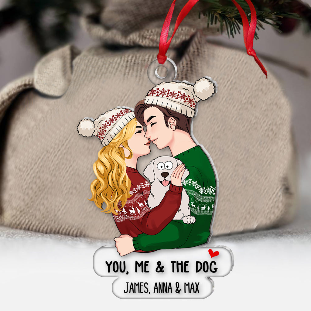 Du, ich und der Hund/die Katze – Geschenk für Hunde- und Katzenliebhaber – Personalisierter transparenter Anhänger