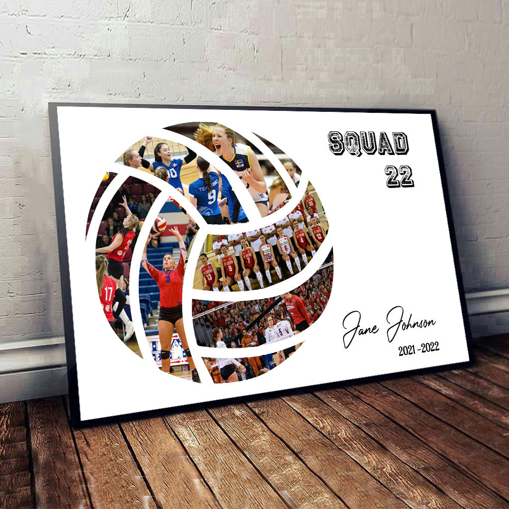 Volleyball lieben – Personalisierte Volleyball-Leinwand und Poster