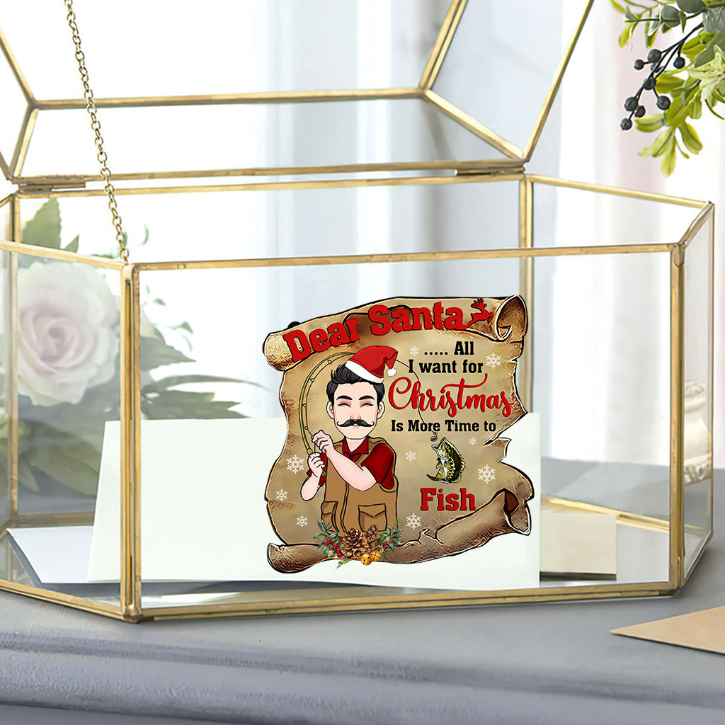 Lieber Weihnachtsmann – Personalisierter Angelaufkleber (komplett)