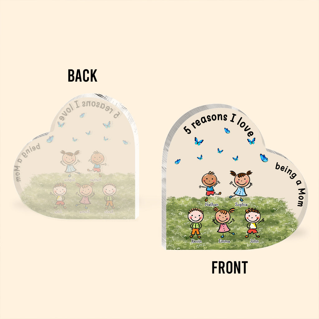 Love Being A Grandma - Gift for grandma, mom, aunt, grandpa - Personalized Custom Shaped Acrylic Plaque