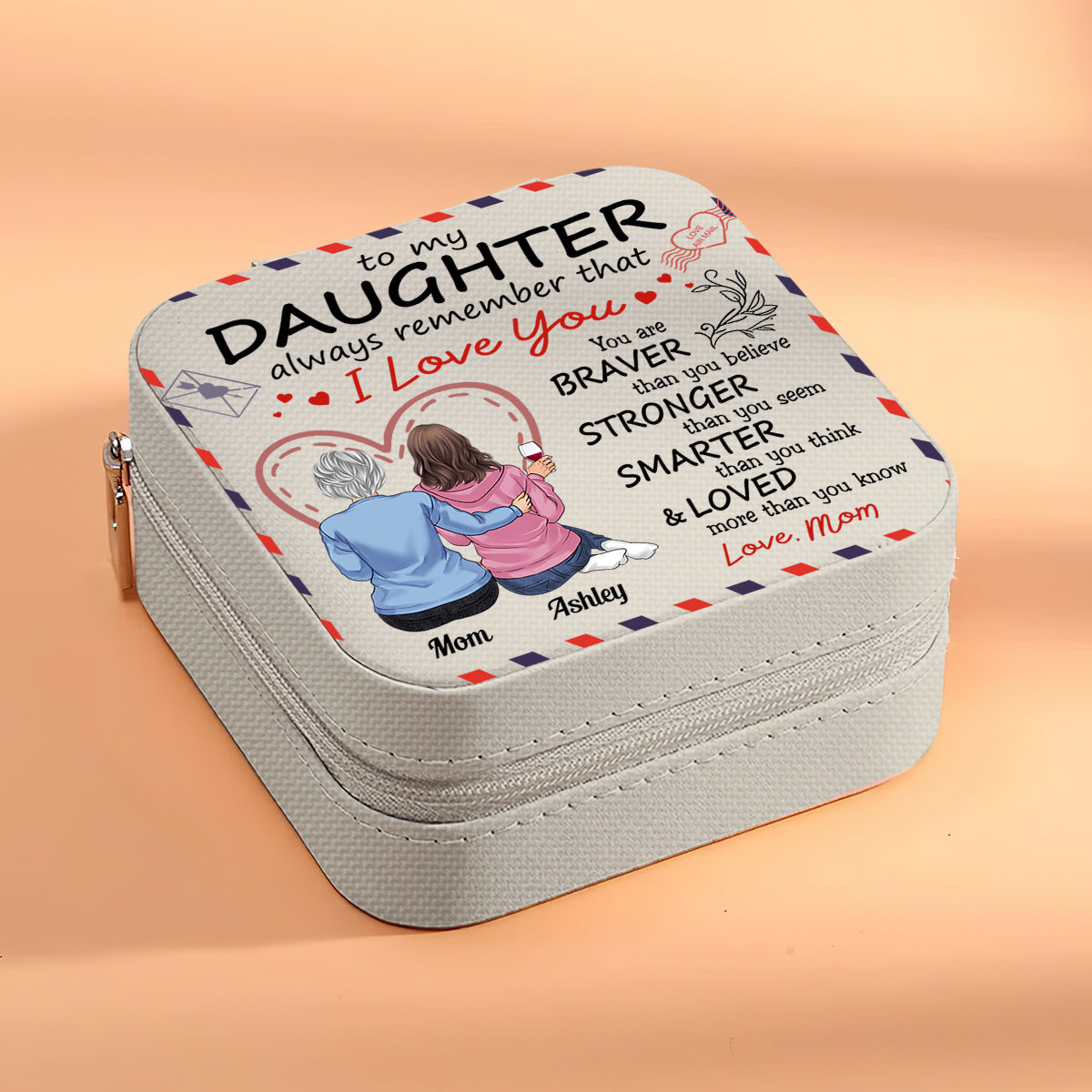 To My Daughter - Personalized Mother Jewelry Box