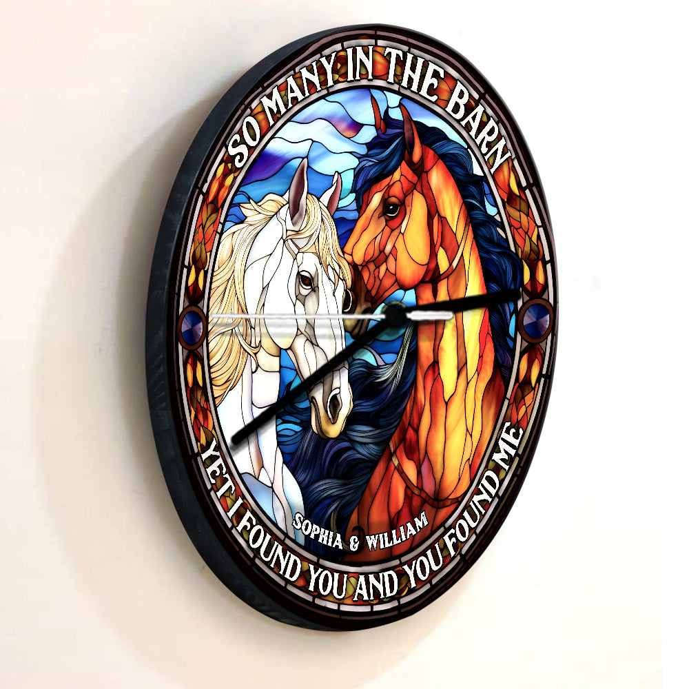 So Many In The Barn - Horse gift for husband, wife, boyfriend, girlfriend - Personalized Wall Clock