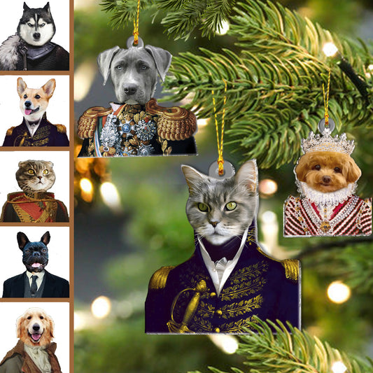 Custom Royal Portrait Renaissance Style - Personalized Dog Ornament