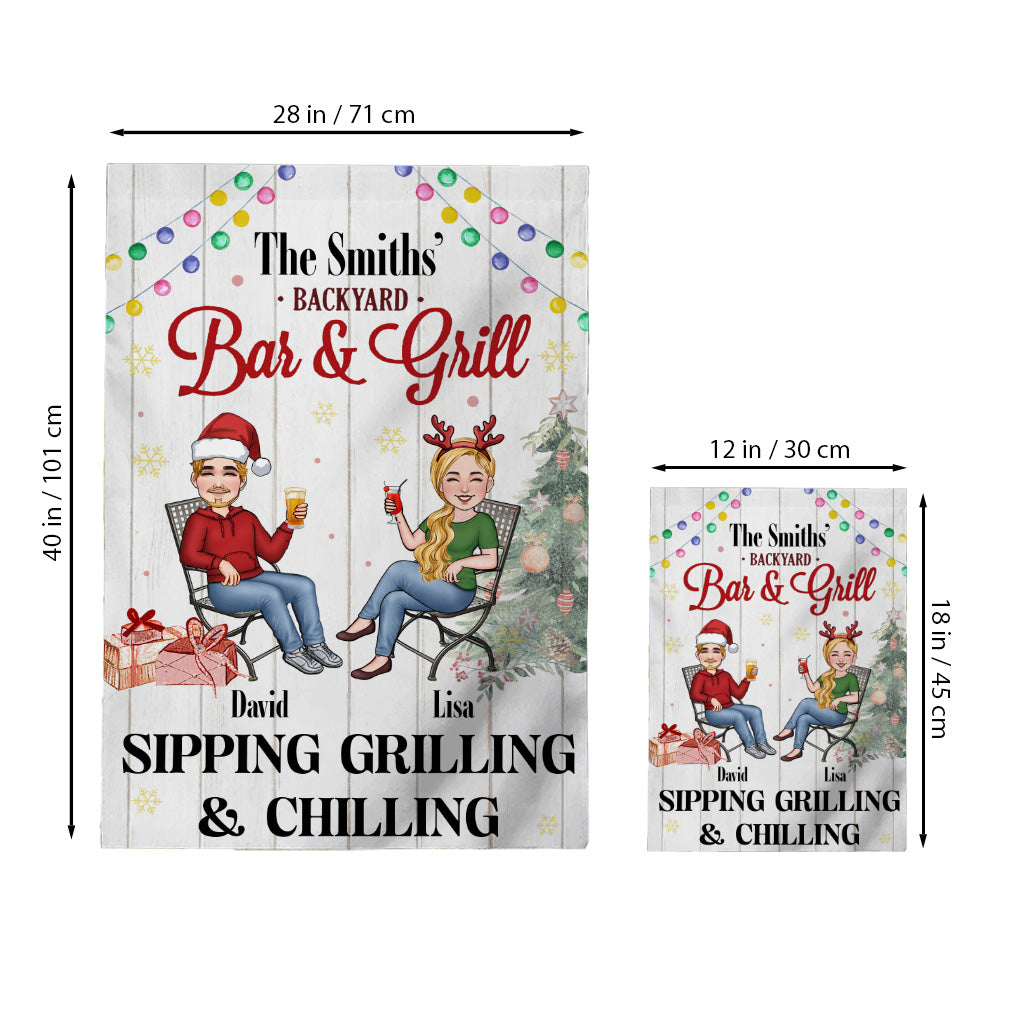 Bar & Grill - Personalisierte Gartenhausflagge