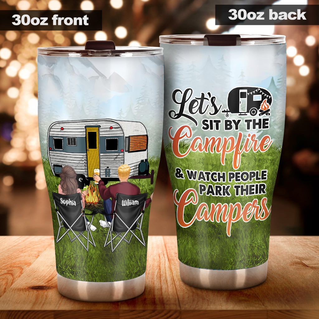 Let's Sit By The Campfire - Personalized Camping Tumbler