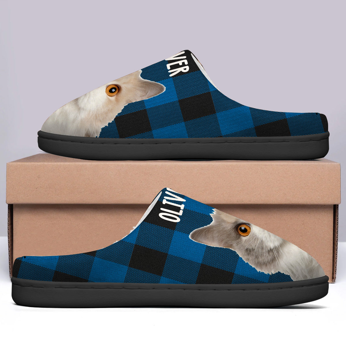 Fellbaby – personalisierte Katzenpantoffeln