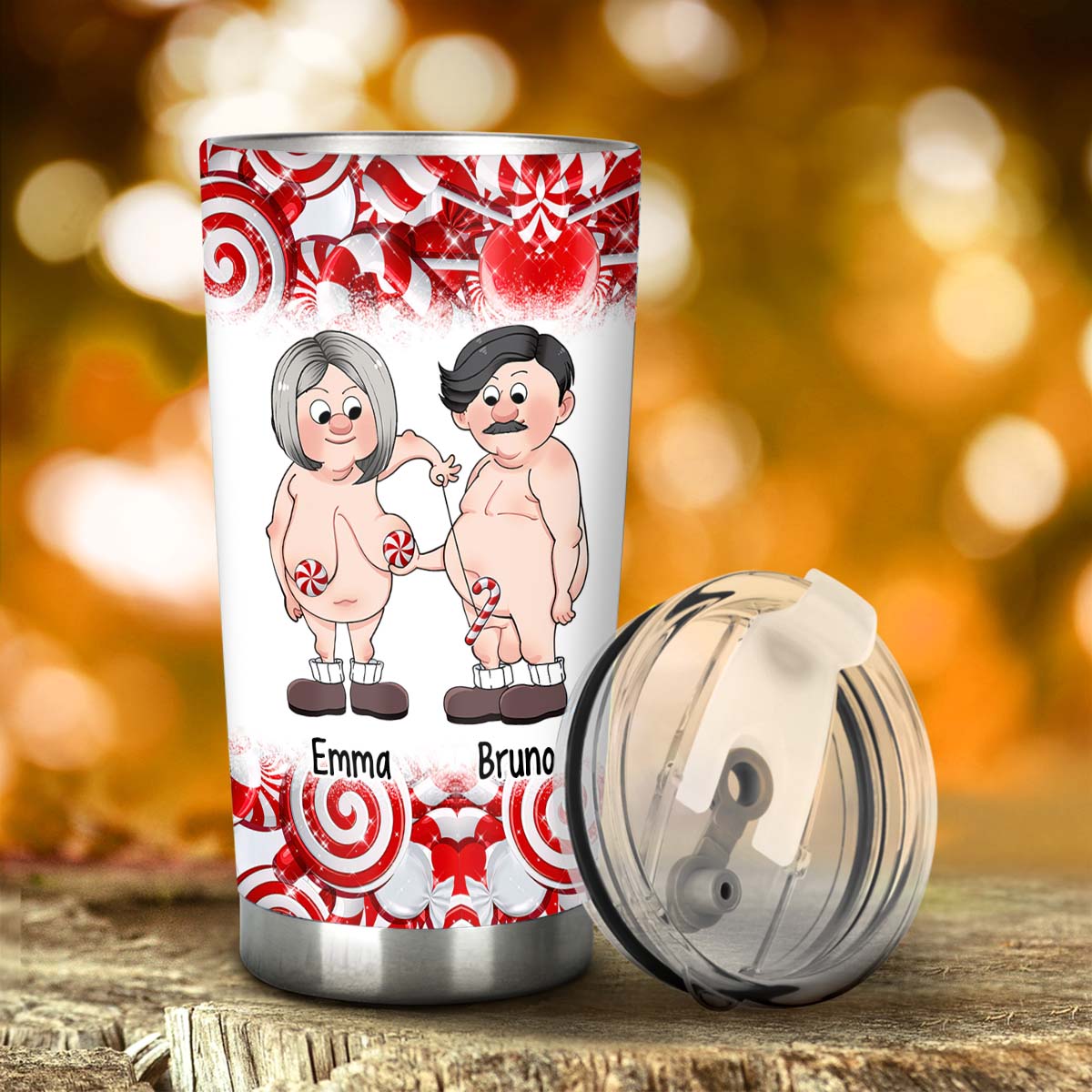 Herzlichen Glückwunsch, dass du mein Lieblings-Zuckerstangen-Geschenk bist – personalisierter Becher für Ehemann, Ehefrau, Freundin, Freund