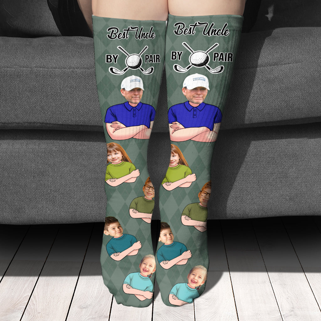 Best Dad By Par - Golf gift for dad, him, boyfriend, husband, grandpa - Personalized Socks