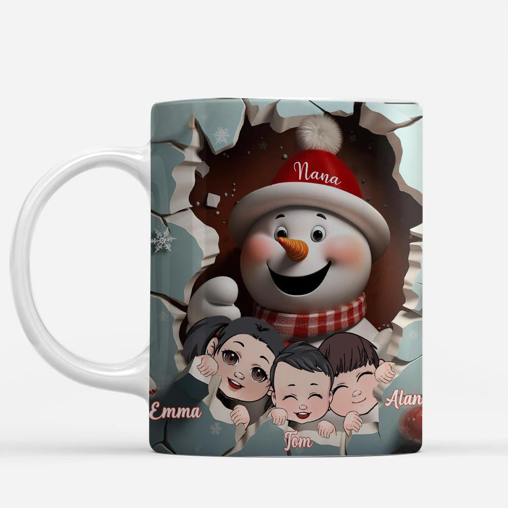 Schneemann-Oma/Nana/Mimi/Gigi... - Personalisierte Oma-Tasse