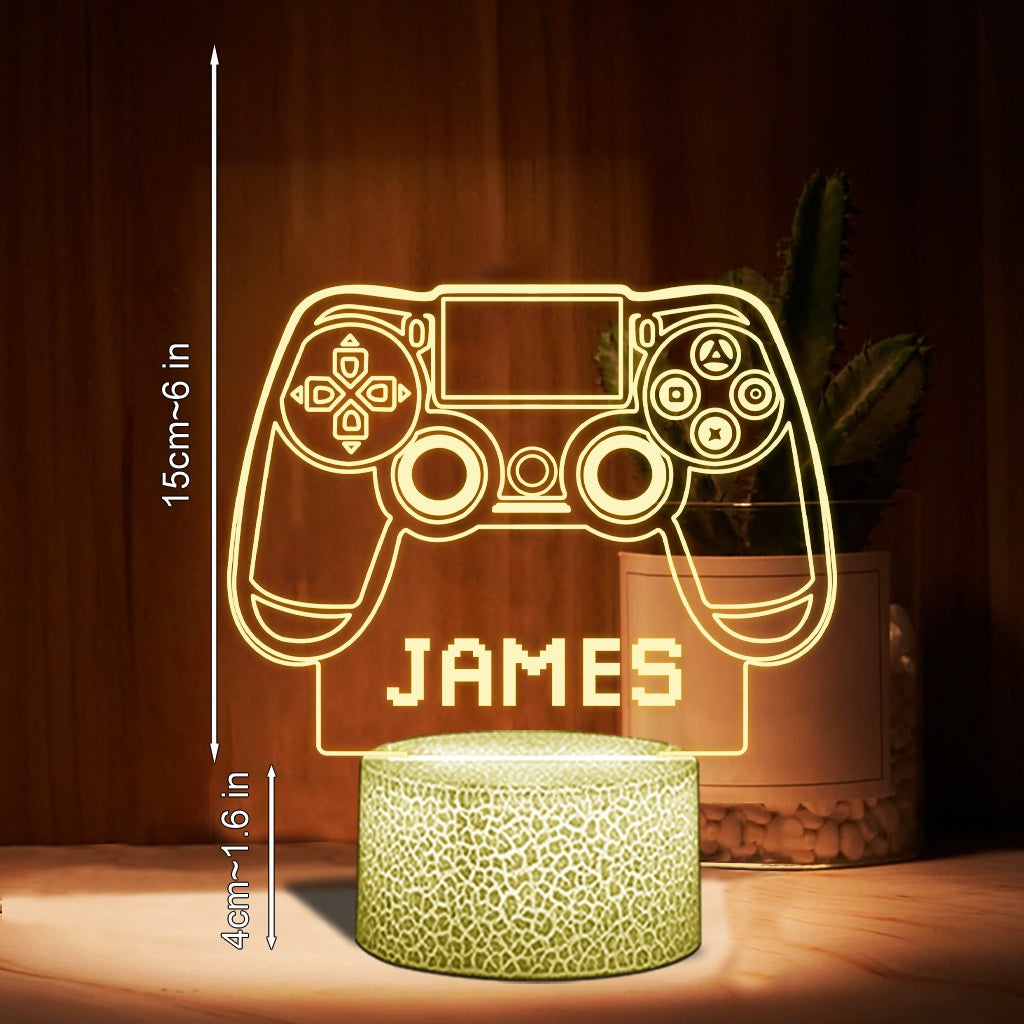 Spielzimmer – Personalisierte, videospielförmige Leuchtplatte