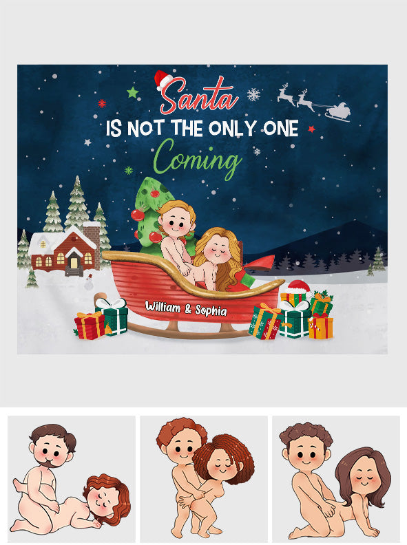 Santa Is Not The Only One Coming - gift for girlfriend, husband, wife, boyfriend - Personalized Wall Tapestry