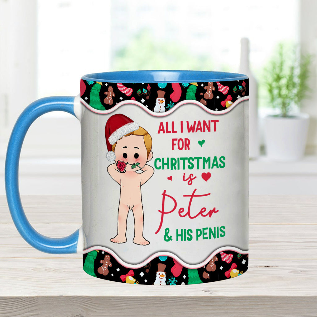 Alles, was ich mir zu Weihnachten wünsche – Personalisierte Tasse für Paare