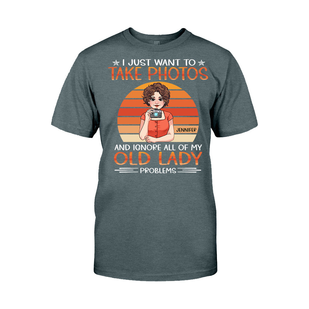 Ich will einfach nur Fotos machen – personalisiertes Fotografie-T-Shirt und Hoodie
