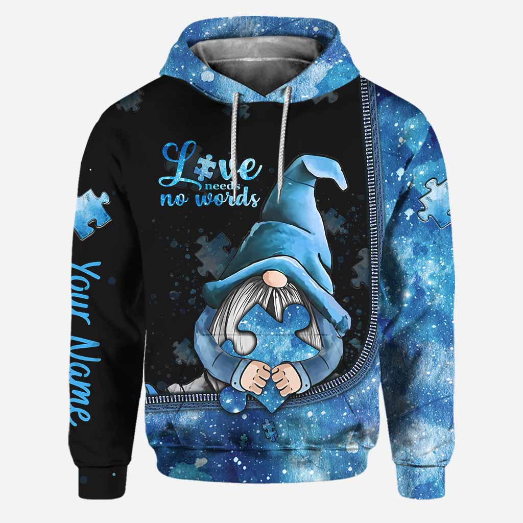 Liebe braucht keine Worte – Personalisierter Hoodie und Leggings zur Sensibilisierung für Autismus