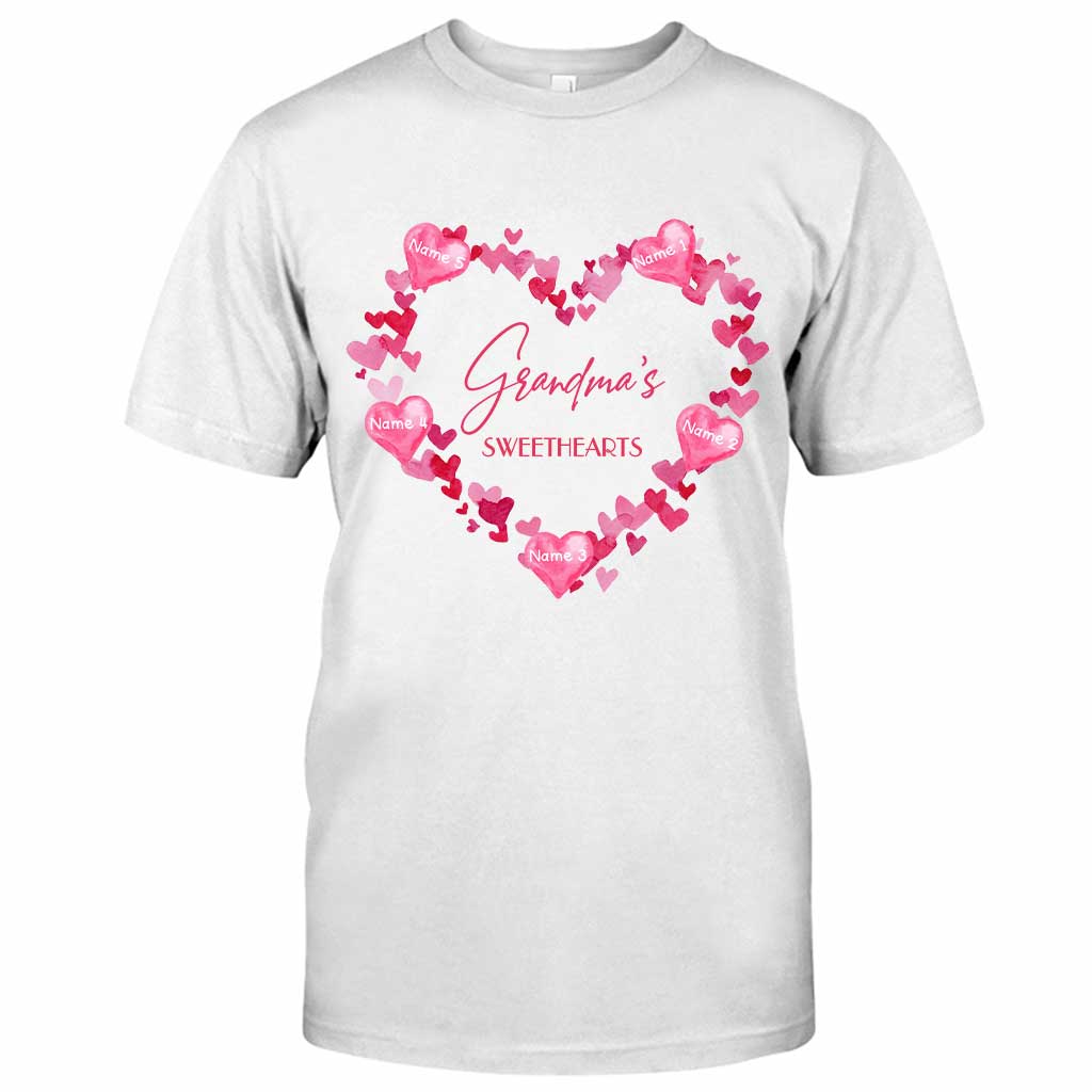 Omas Lieblinge – Personalisiertes Valentinstags-T-Shirt und Hoodie für Oma