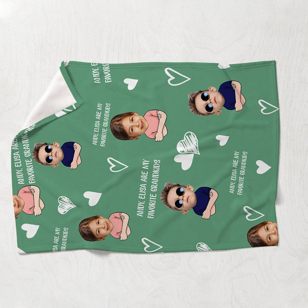 Mein Lieblingsenkelkind – Geschenk für Oma und Opa – Personalisierte Decke