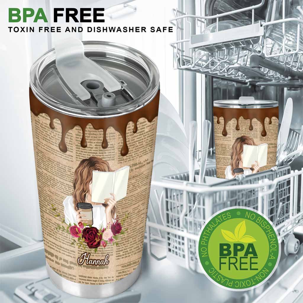 Das ist, was ich tue: Ich lese, ich trinke und ich weiß Dinge – personalisierter Buchbecher