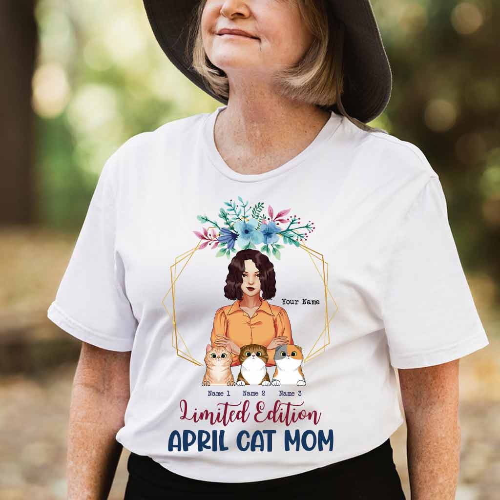 Limitierte April-Katzenmama-Edition – Personalisiertes Muttertags-T-Shirt und Hoodie