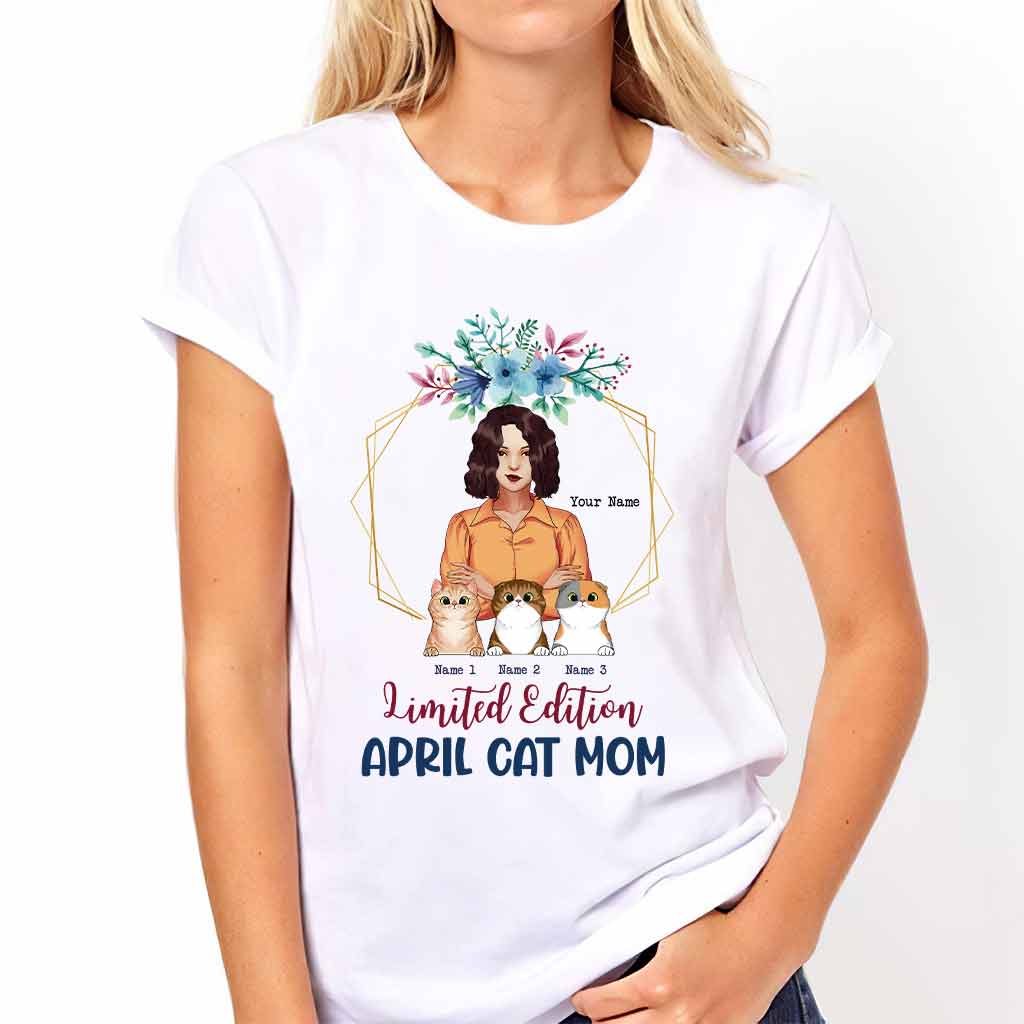 Limitierte April-Katzenmama-Edition – Personalisiertes Muttertags-T-Shirt und Hoodie