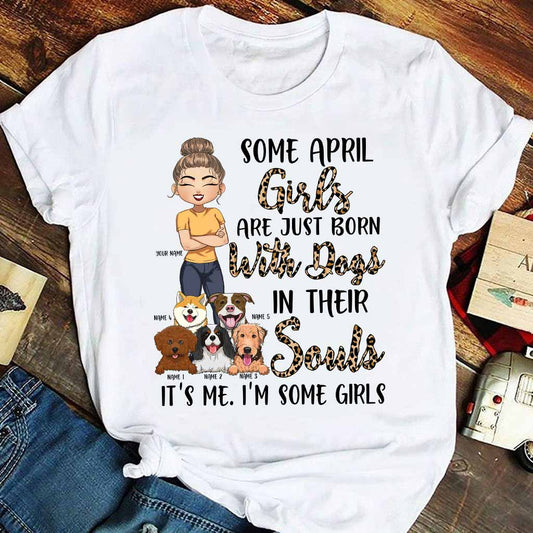 Mit Hunden im Herzen geboren – personalisiertes Hunde-T-Shirt und Hoodie