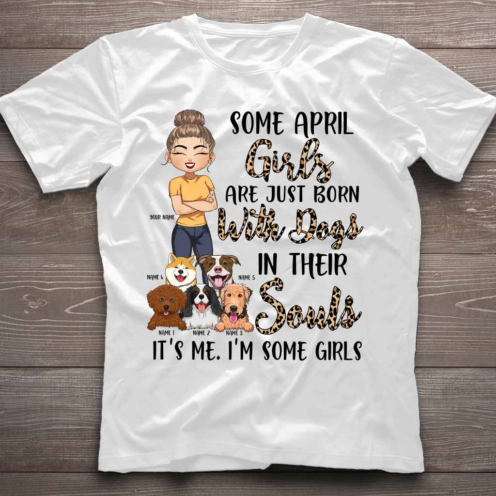 Mit Hunden im Herzen geboren – personalisiertes Hunde-T-Shirt und Hoodie