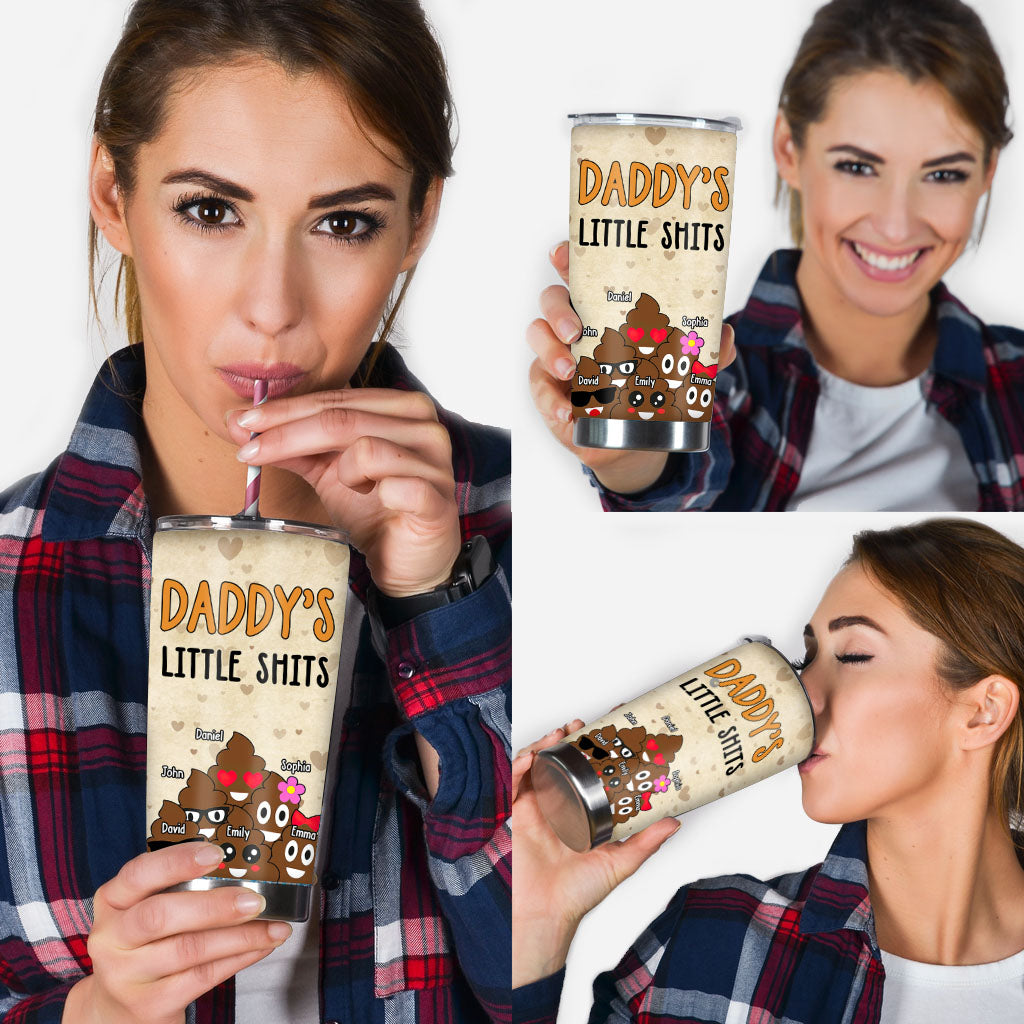 Papas kleine Lieblinge – Geschenk für Papa, Oma, Opa, Mama, Onkel, Tante – Personalisierter Trinkbecher