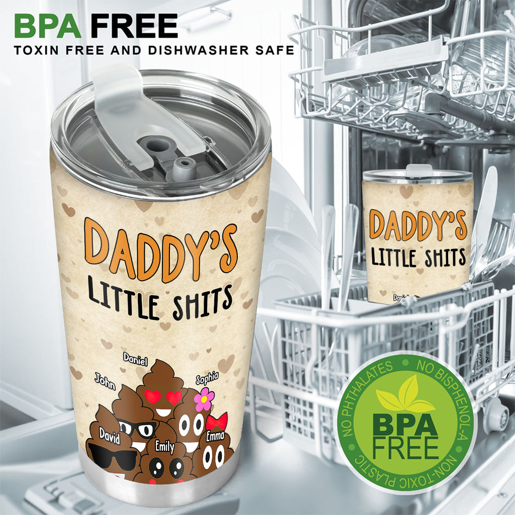 Papas kleine Lieblinge – Geschenk für Papa, Oma, Opa, Mama, Onkel, Tante – Personalisierter Trinkbecher