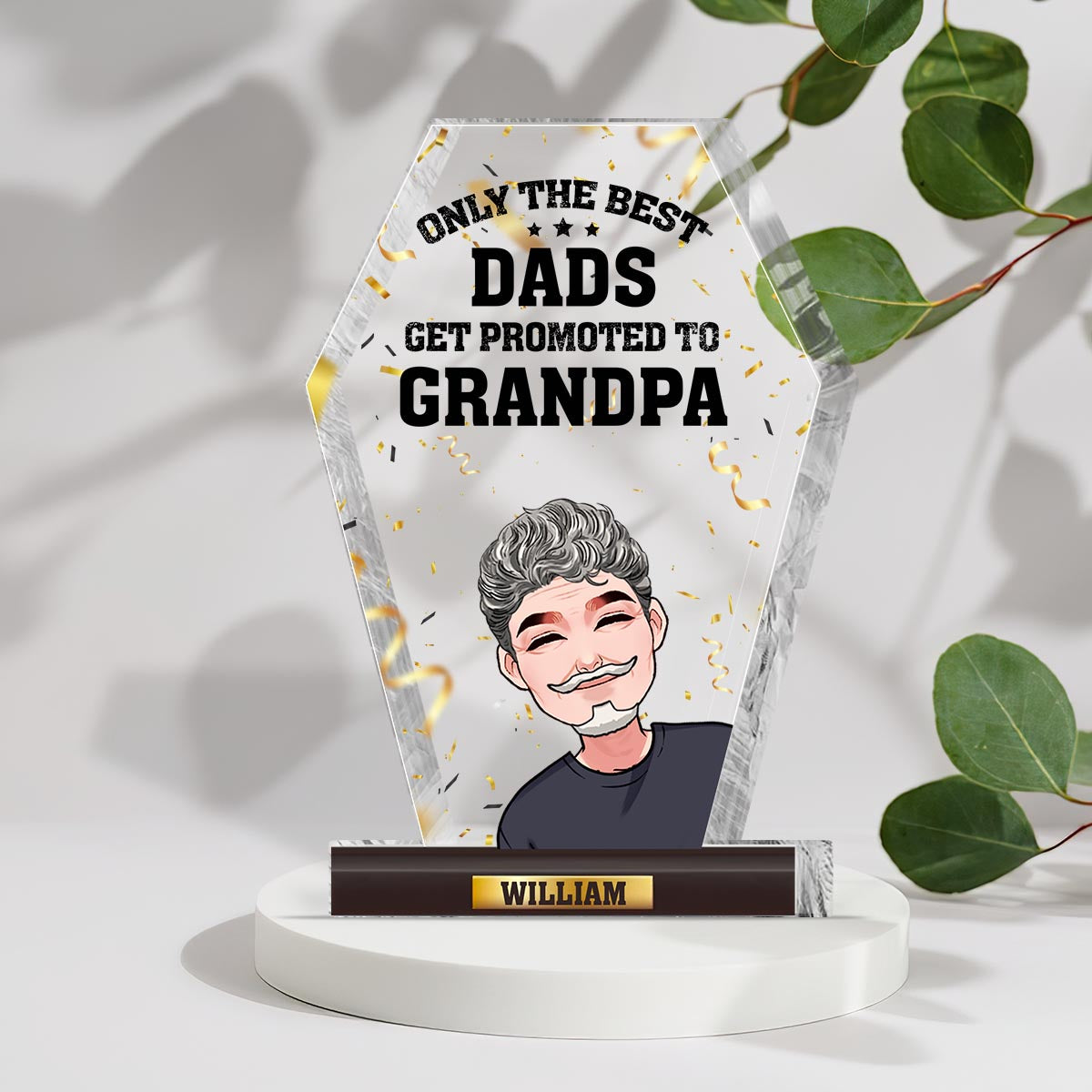 Nur für die besten Väter – Personalisierte Vatertags-Acrylplakette in individueller Form