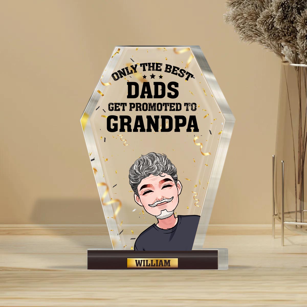 Nur für die besten Väter – Personalisierte Vatertags-Acrylplakette in individueller Form