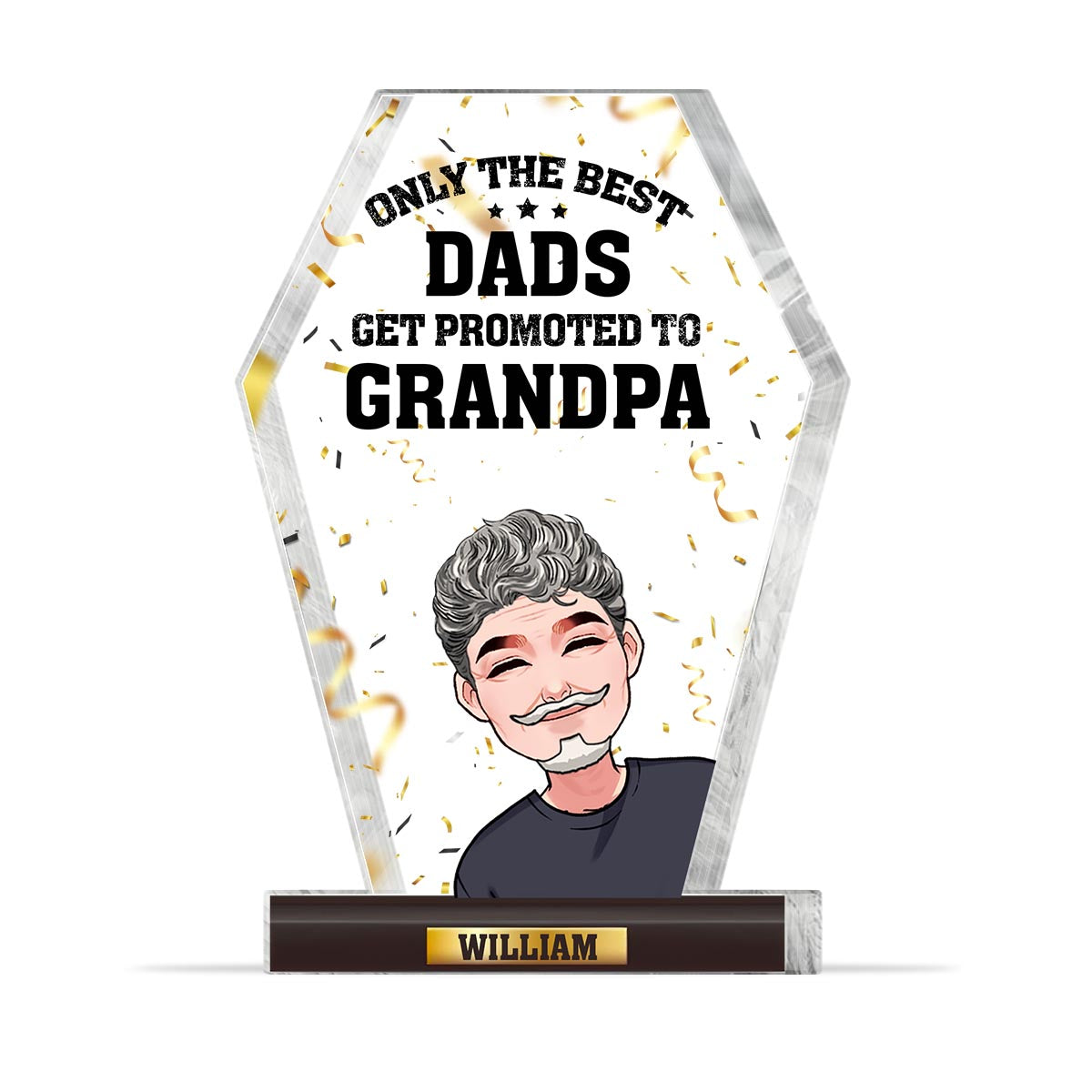 Nur für die besten Väter – Personalisierte Vatertags-Acrylplakette in individueller Form