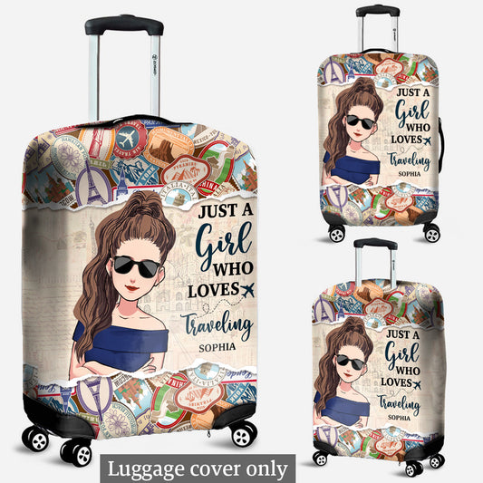 Just A Girl Who Loves Travelling - Personalized Travelling Luggage Cover