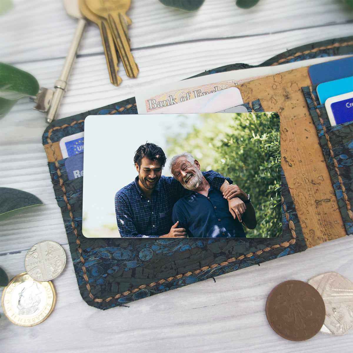 An meinen Vater – Geschenk für Papa, Oma, Opa, Mama, Onkel, Tante – Personalisierte Brieftaschenkarte