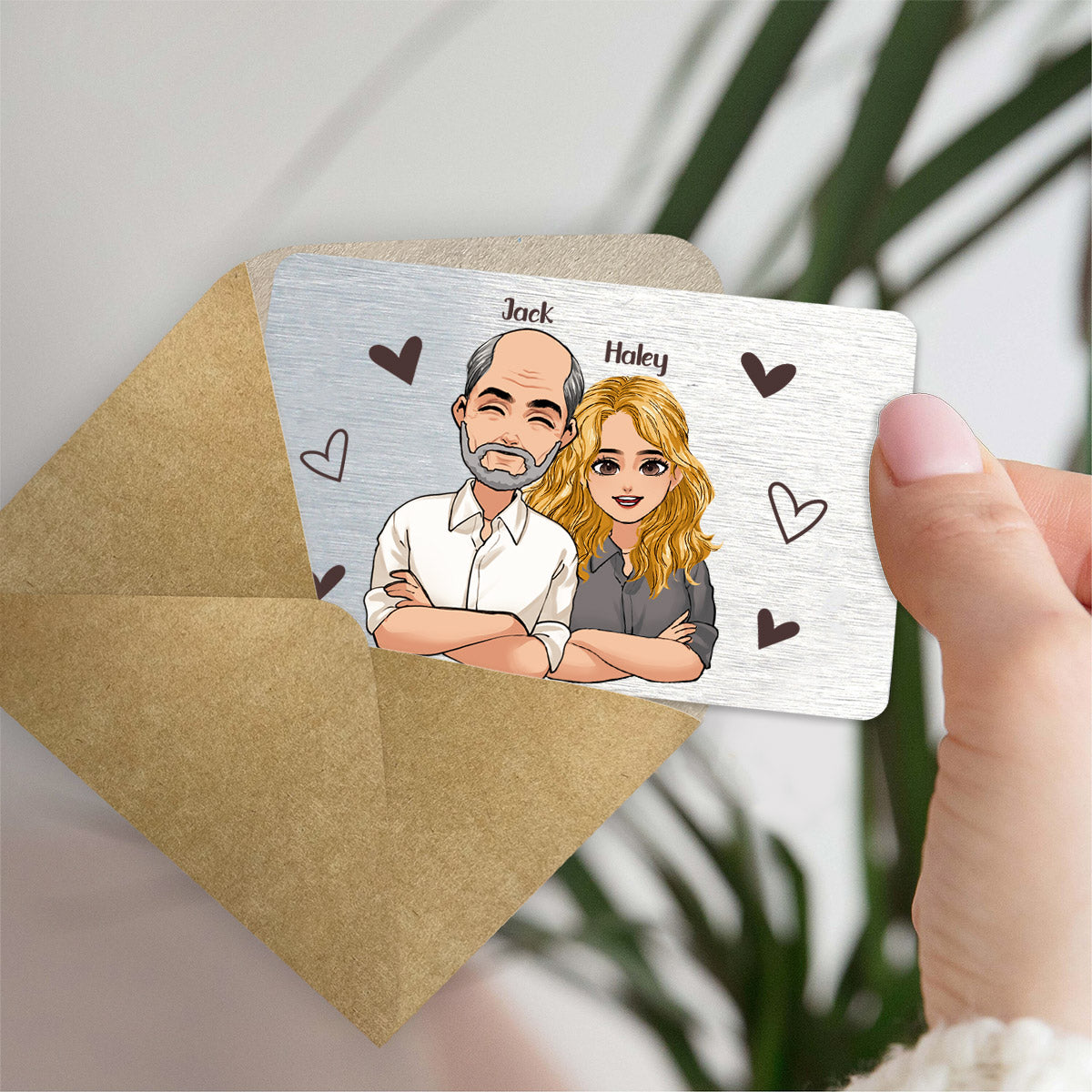 Danke, dass du immer für uns da bist – Personalisierte Vatertags-Geldbörsenkarte