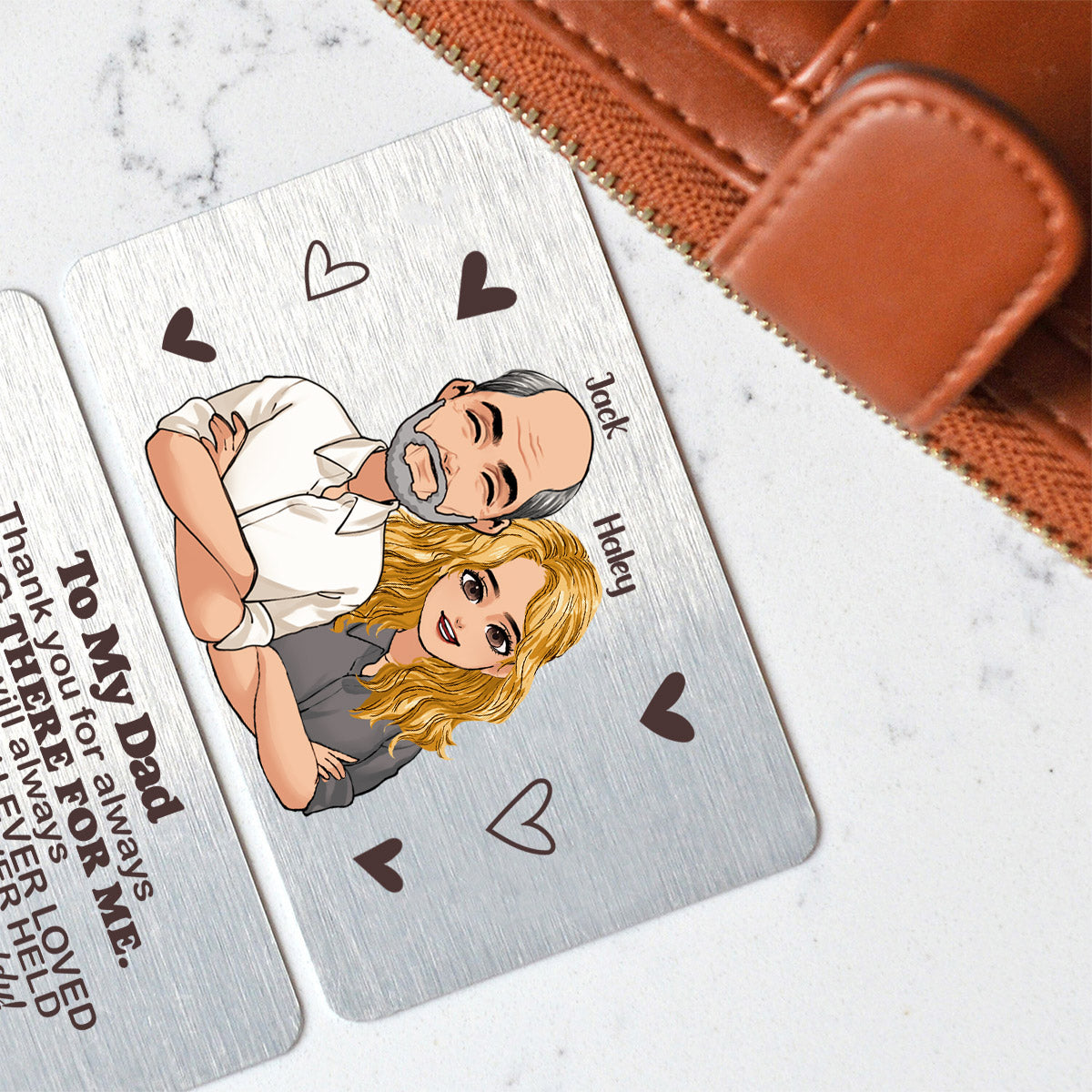 Danke, dass du immer für uns da bist – Personalisierte Vatertags-Geldbörsenkarte