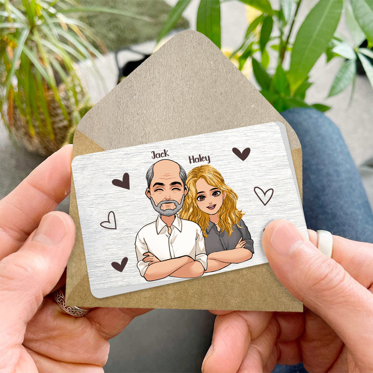 Danke, dass du immer für uns da bist – Personalisierte Vatertags-Geldbörsenkarte