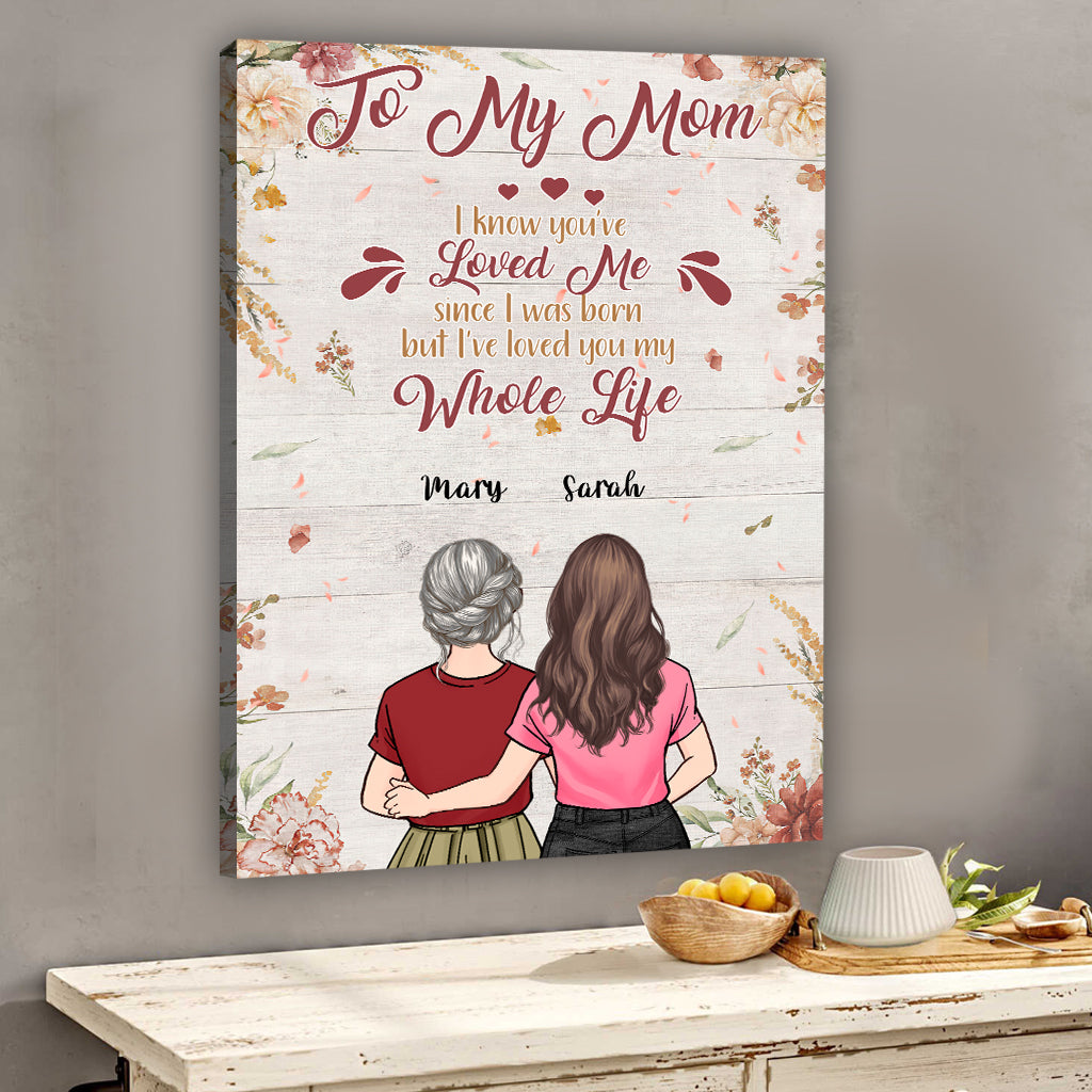 Mein ganzes Leben – Personalisierte Leinwand und Poster zum Muttertag