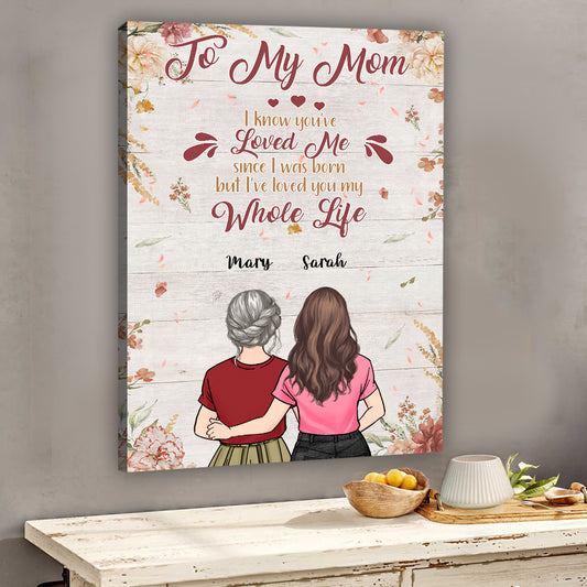 Mein ganzes Leben – Personalisierte Leinwand und Poster zum Muttertag