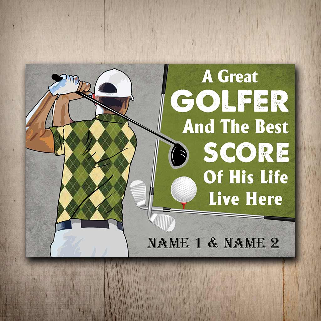 Personalisiertes rechteckiges Metallschild „Ein alter Golfer“