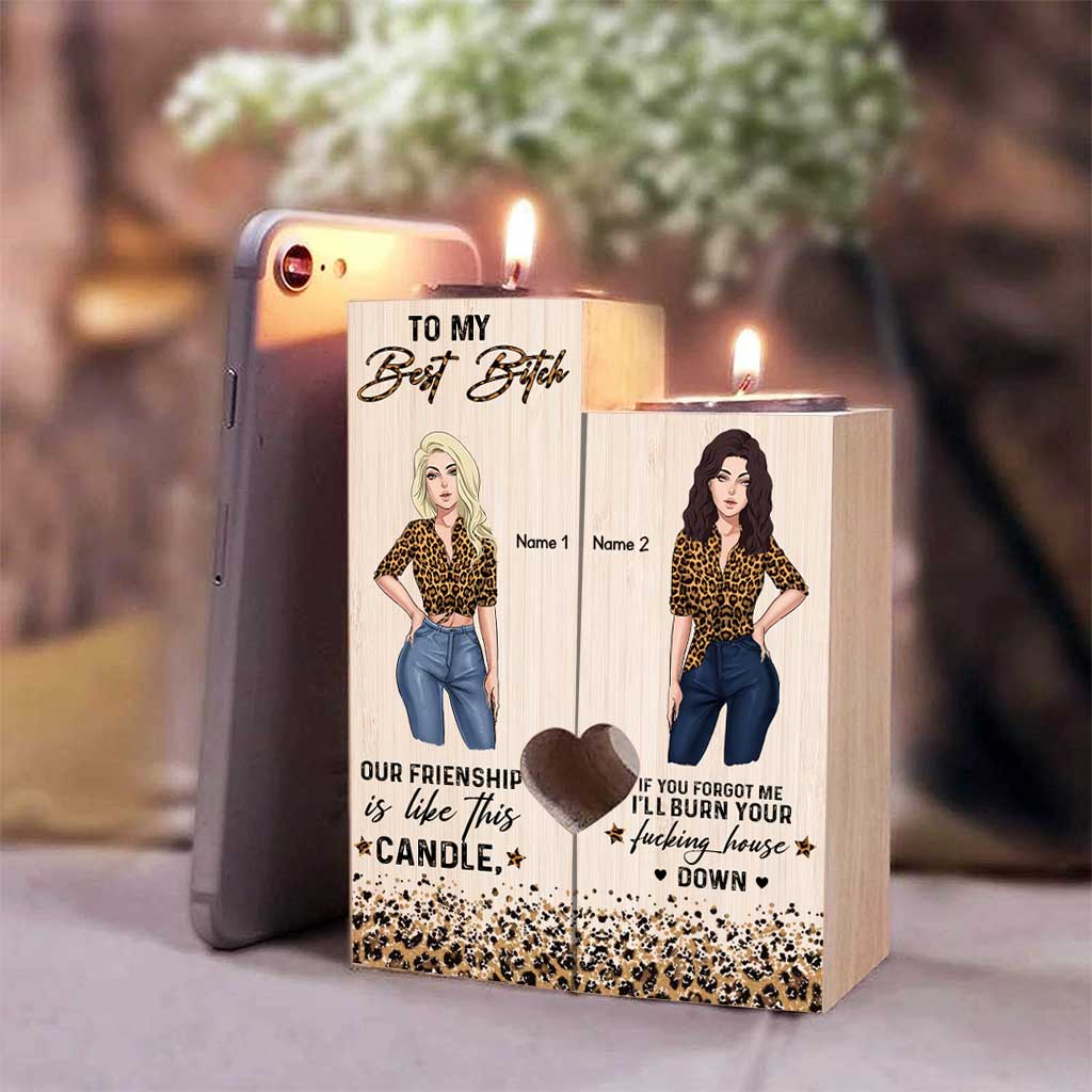 So ist unsere Freundschaft – personalisierter Kerzenhalter für beste Freundinnen