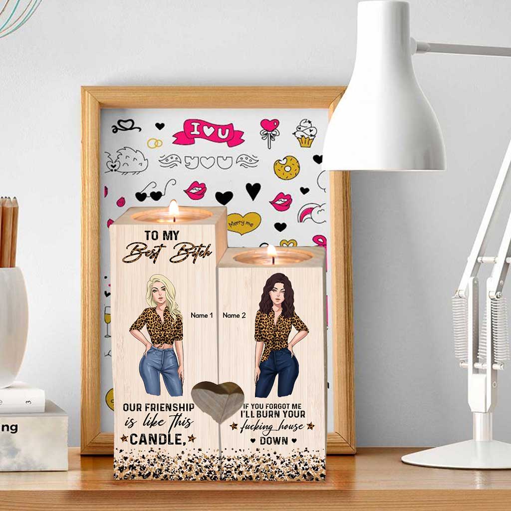 So ist unsere Freundschaft – personalisierter Kerzenhalter für beste Freundinnen