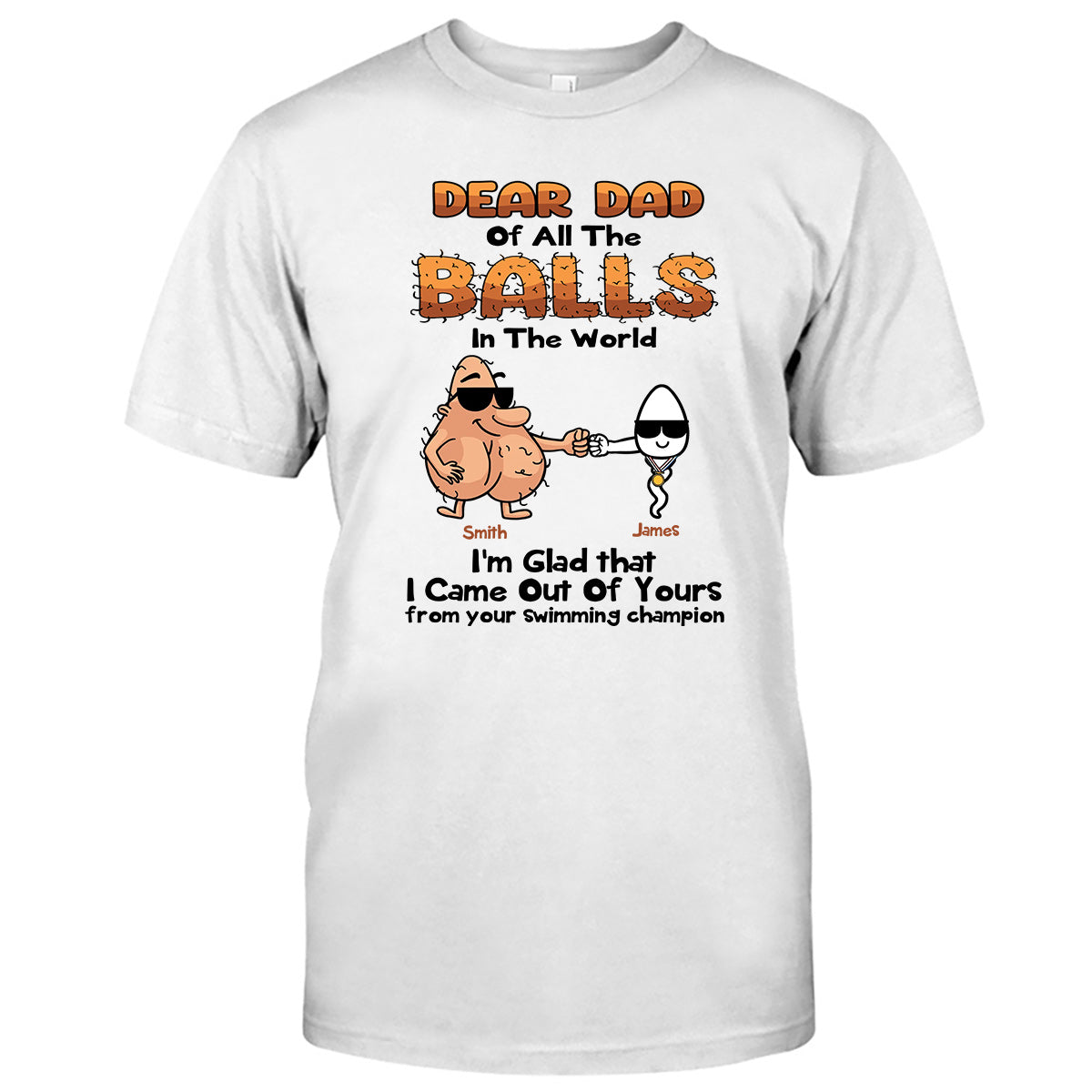 Lieber Papa, ich bin so froh, dass ich aus deinem Bauch gekommen bin! – Personalisiertes Vater-T-Shirt und Hoodie