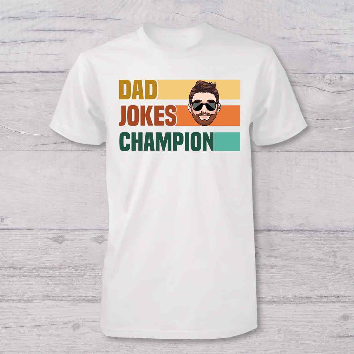 Dad Jokes Champion Survivor - Personalized Father T-shirt And Baby Onesie