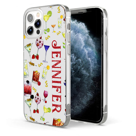 Summer Vibes - Personalized Cocktail Clear Phone Case