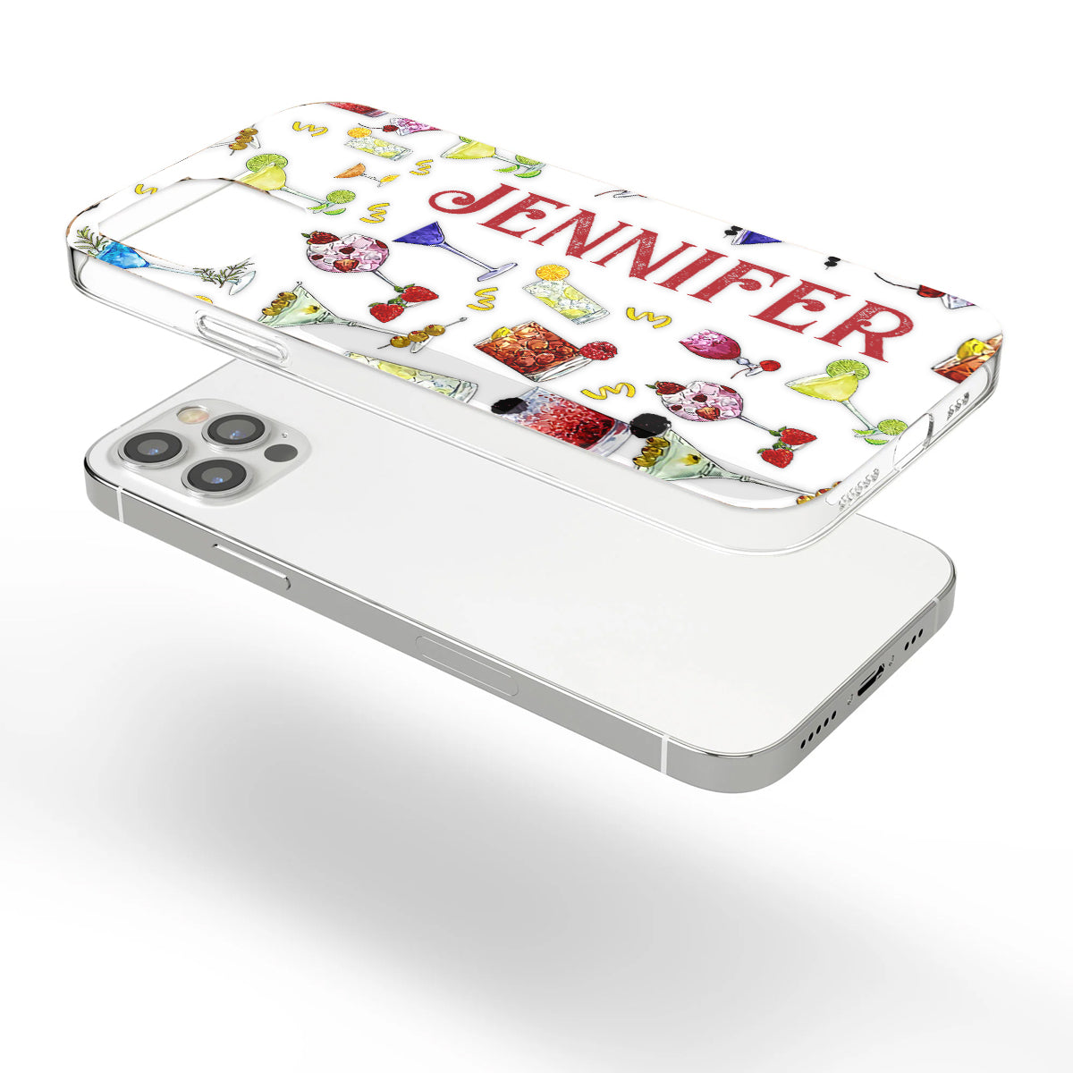 Summer Vibes - Personalized Cocktail Clear Phone Case